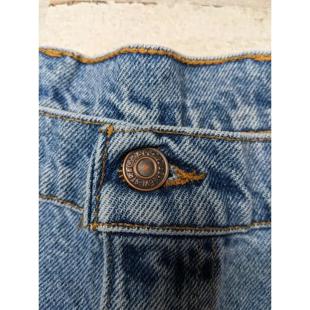 Vintage 1980-90s Levi's Blue Denim‎ White Tab #575 Made in USA 44x32 High Rise